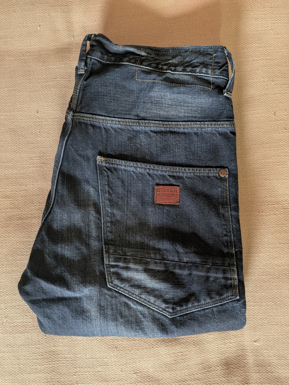 G-Star Slim Straight Dark Blue Denim Jeans